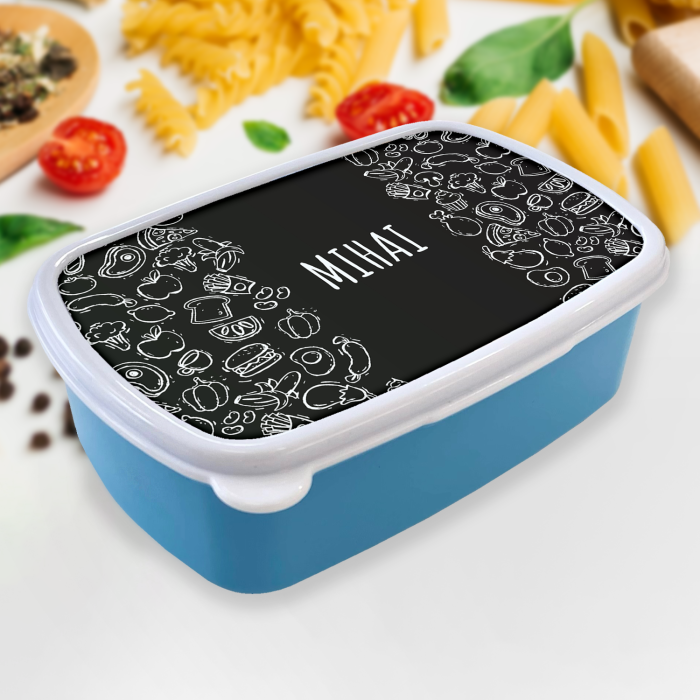 Lunch Box Personalizat Black